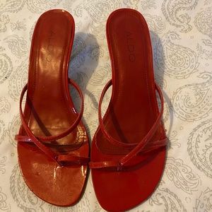 Red sling-backs